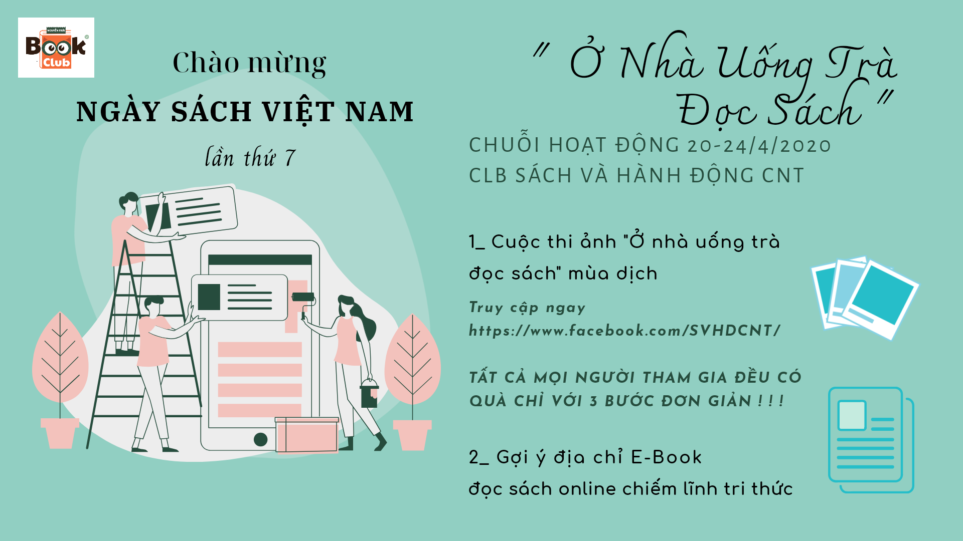 Hưởng ứng Ngày Sách Việt Nam lần thứ 7: “Ở nhà uống trà đọc sách” tại chuyên Nguyễn Trãi